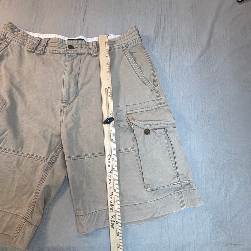 Vintage Polo Ralph Lauren Cargo Shorts men's 34 Tan Khaki Classic chino - Picture 9 of 10